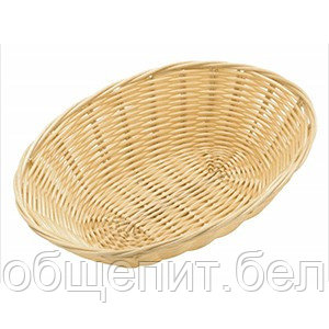 Корзина плетеная для хлеба; полиротанг; H=65, L=230, B=150 мм - фото 1 - id-p142061997