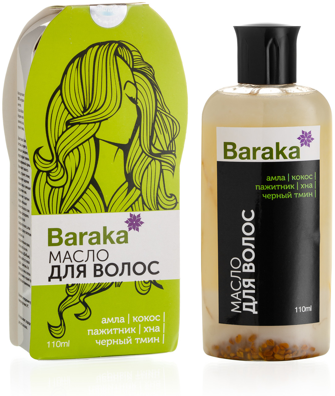Масло для волос 100% натуральное, Baraka, Шри-Ланка 110 мл