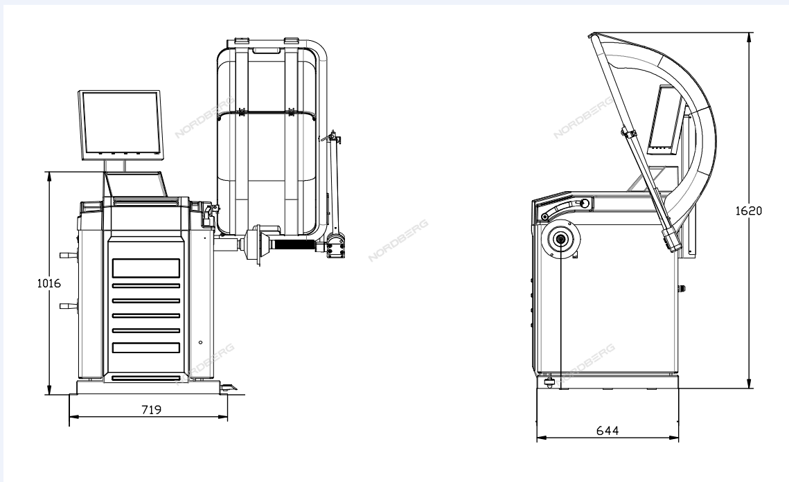 Балансировочный станок автомат с дисплеем NORDBERG 4523A - фото 2 - id-p142086638