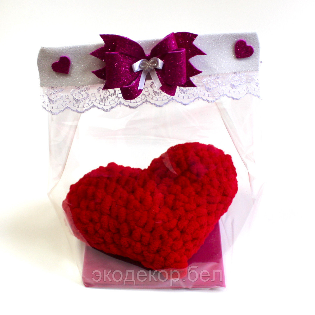 Подушка-сердце в подарочной упаковке - фото 1 - id-p142087871