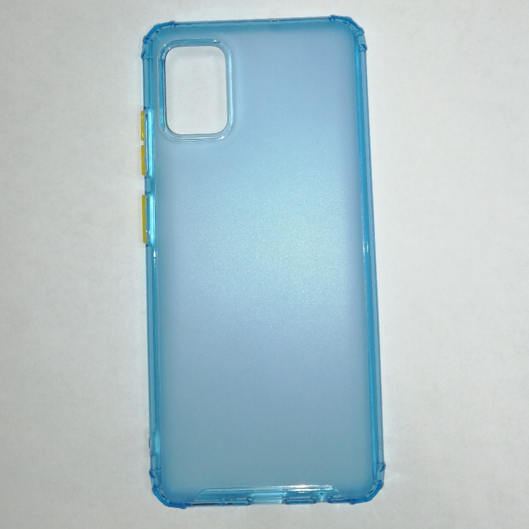 Чехол-накладка JET для Samsung Galaxy A51 (силикон) SM-A515 голубой прозрачный усиленный