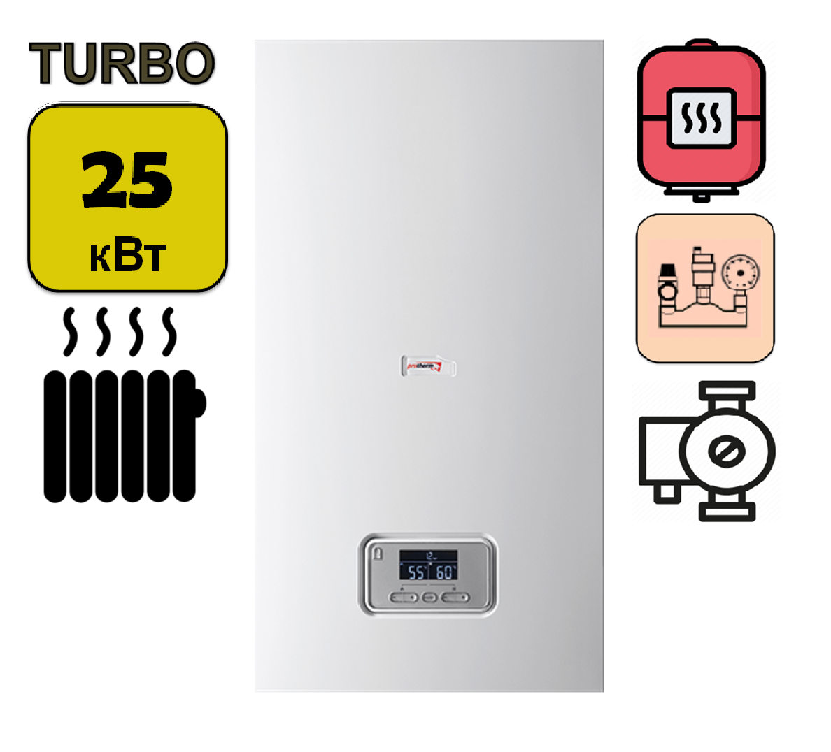 Газовый котел Protherm Panther (Пантера) 25 KTО  (турбированный, одноконтурный)