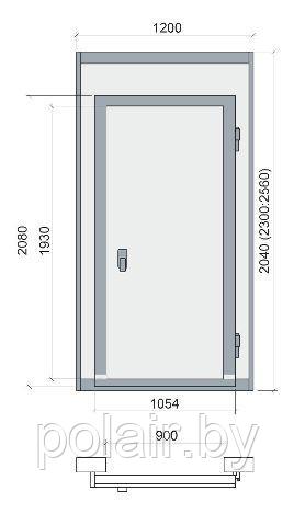 Дверной блок POLAIR (ПОЛАИР) с распашной дверью 2040*1200*80 (св.пр.1930*900) - фото 2 - id-p50899255