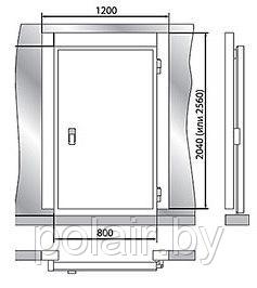 Дверной блок POLAIR (ПОЛАИР) с распашной дверью 2300*1200*80 (св.пр.1850*800) - фото 2 - id-p50899257