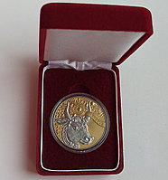 Футляр для монеты бархатный красный с ложементом Ø 41.00 mm