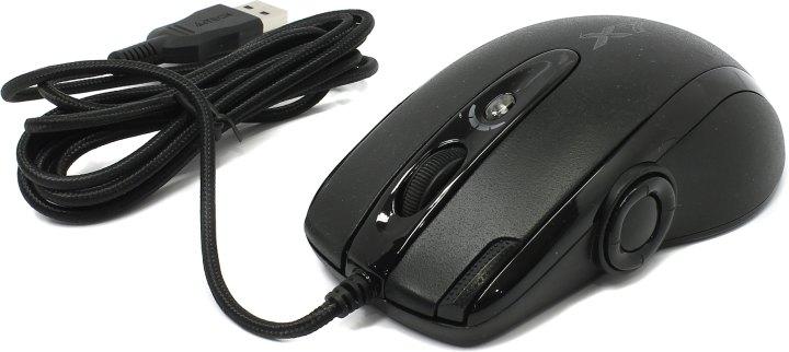 Проводная лазерная игровая мышь A4-Tech XL-755BK-Black Game Laser Mouse (3600dpi) (RTL) USB 10btn+Roll - фото 1 - id-p142110697