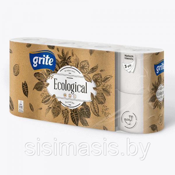 Бумага туалетная GRITE Ecological 3-х слойная 8 рул/уп.