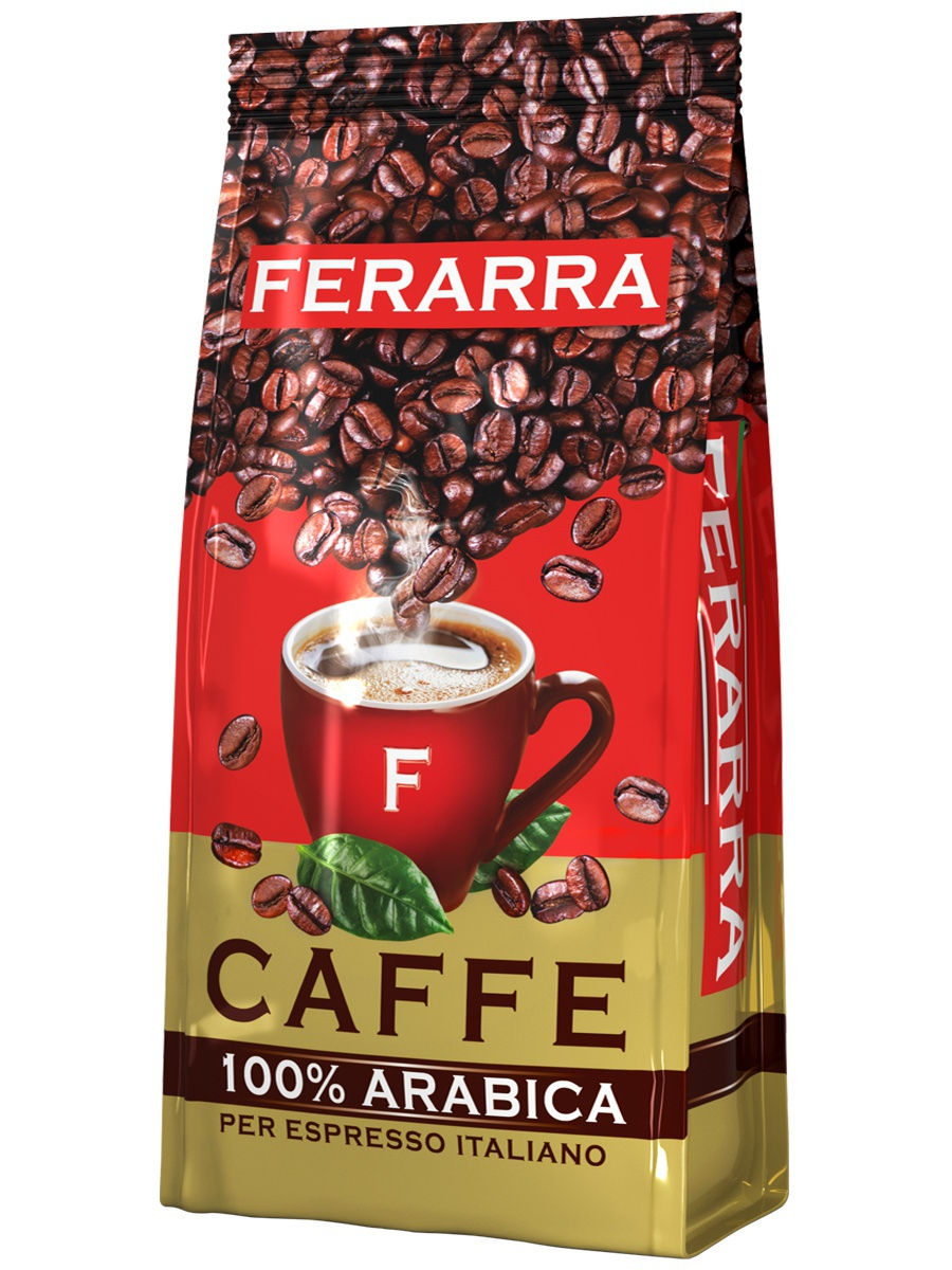 Кофе натуральный жаренный в зернах "100% ARABICA" 1000 г - FERARRA