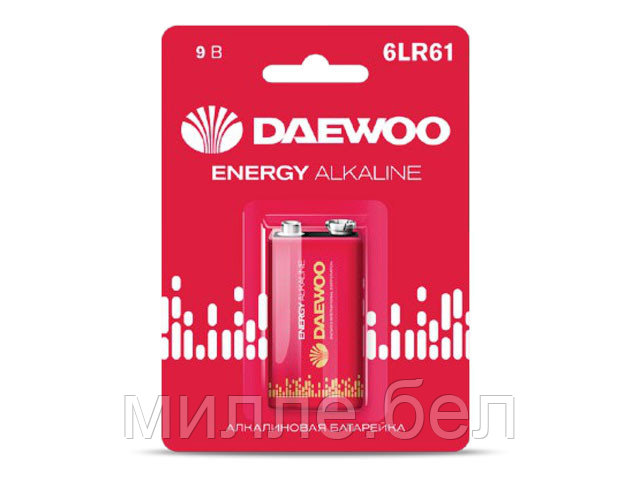 Батарейка 6LR61 9V alkaline BL-1шт DAEWOO ENERGY