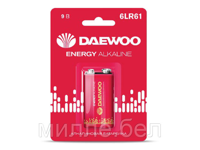 Батарейка 6LR61 9V alkaline BL-1шт DAEWOO ENERGY - фото 1 - id-p142142007