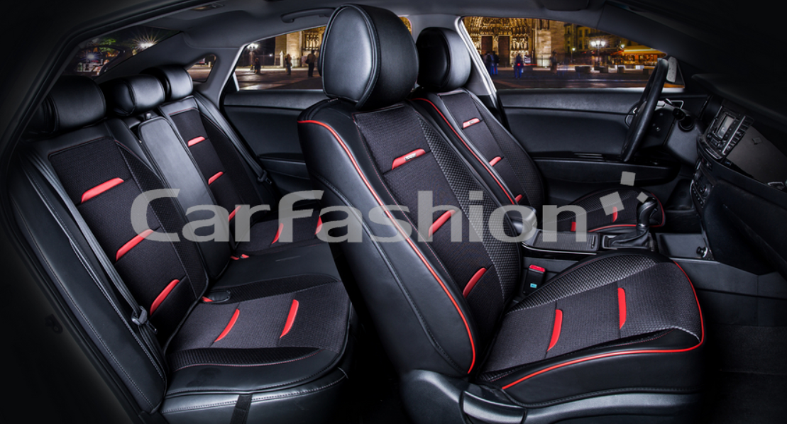 Накидки 4шт / CarFashion Premium / STALKER PLUS PREMIUM Цвет черно красный - фото 1 - id-p142249208