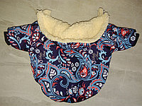 Куртка для собак на подкладке Овечка (иск.мех) - "Зима" с рисунком "Туфелька синяя"