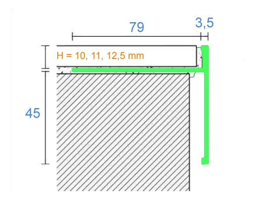 Балконный профиль Protec CPNV/45/12,5 Серый ясень с тиснением RAL 7038 - фото 7 - id-p142337628