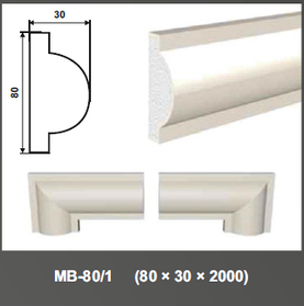 Молдинг МВ-80/1 80*30*2000мм