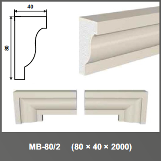 Молдинг МВ-80/2 80*40*2000мм