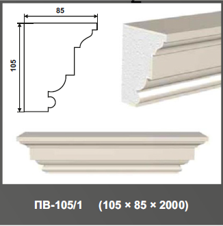 Подоконник ПВ-105/1 105*85*2000мм
