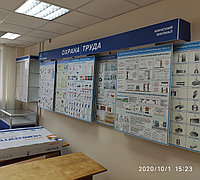 Шторная система "Охрана труда" ширина 3 метра на 10 штор (р-р плакатов 70*100 см)