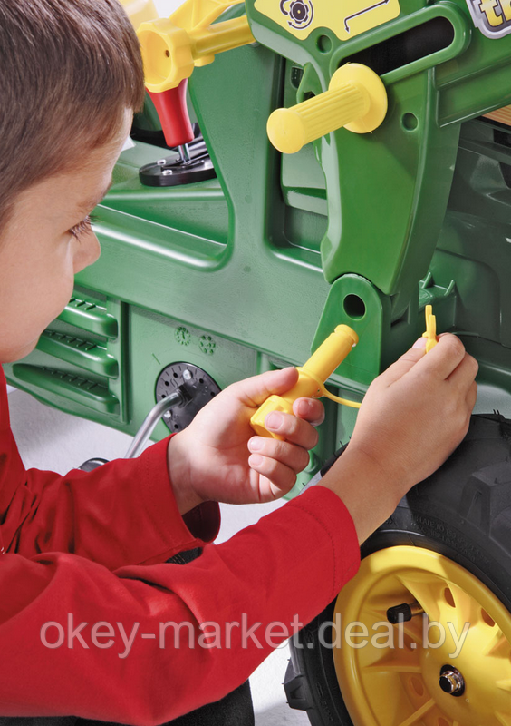 Детский педальный трактор Rolly Toys Farmtrac John Deere 7930 с надувными колёсами - фото 3 - id-p142344195