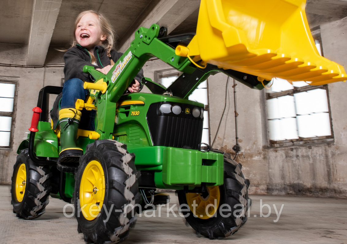 Детский педальный трактор Rolly Toys Farmtrac John Deere 7930 с надувными колёсами - фото 6 - id-p142344195