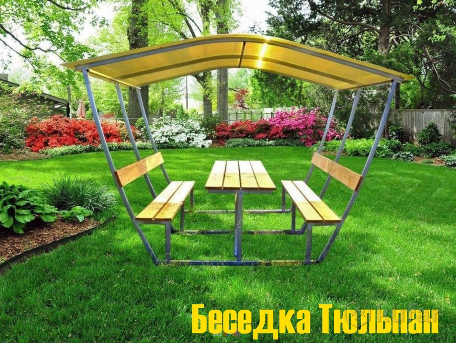 Беседка из поликарбоната Тюльпан 3 метра - фото 1 - id-p142344203