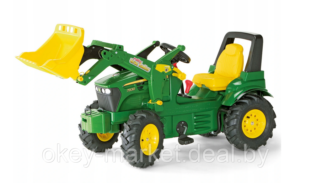 Детский педальный трактор Rolly Toys Farmtrac John Deere 7930 с надувными колёсами - фото 8 - id-p142344195