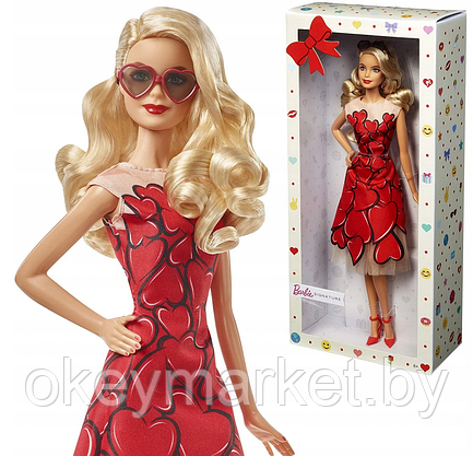 Коллекционная кукла Mattel Barbie в красном платье коллекционная FXC74, фото 2