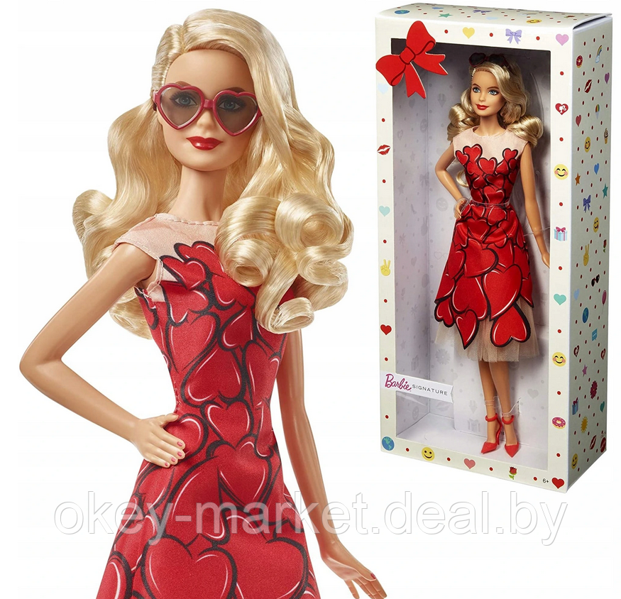 Кукла Barbie в красном платье коллекционная FXC74 - фото 4 - id-p142366585