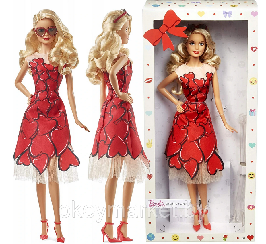 Коллекционная кукла Mattel Barbie в красном платье коллекционная FXC74, фото 2