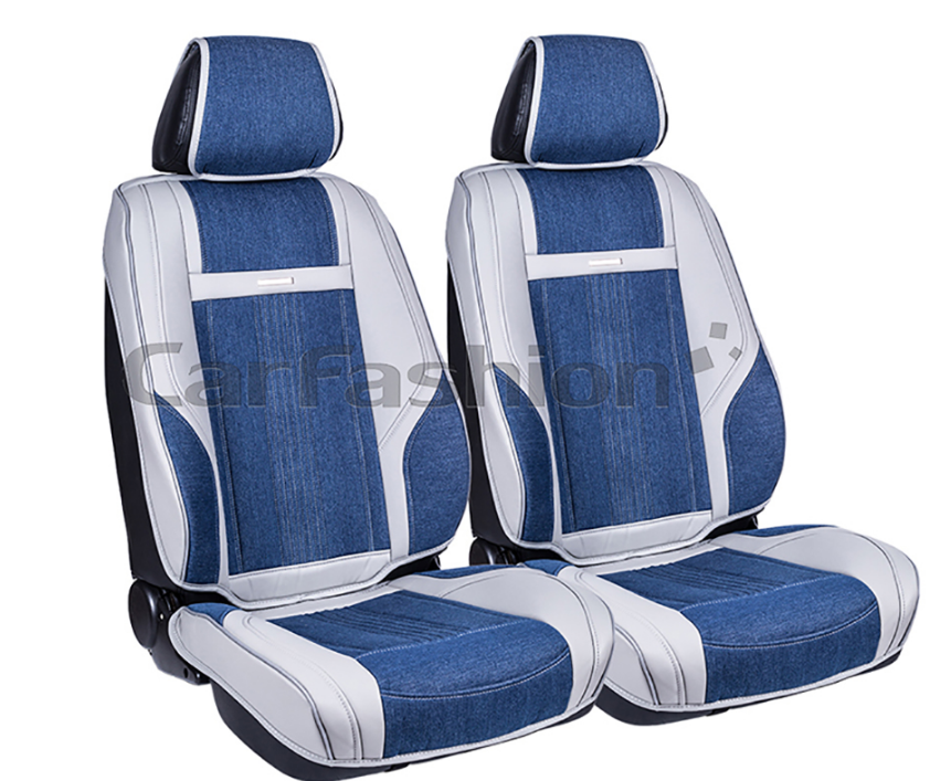 Накидки 4шт / CarFashion Premium / JEANS PLUS Цвет серый синий - фото 1 - id-p142372358