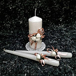 Набор свадебных свечей "Майский" для обряда "Семейный очаг" в пудровом цвете, фото 4