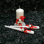 Набор свадебных свечей "Майский" для обряда "Семейный очаг" в красном цвете, фото 4