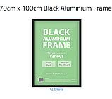 Рамка 100х70 для постера алюминиевая черная багет 9мм, фото 6