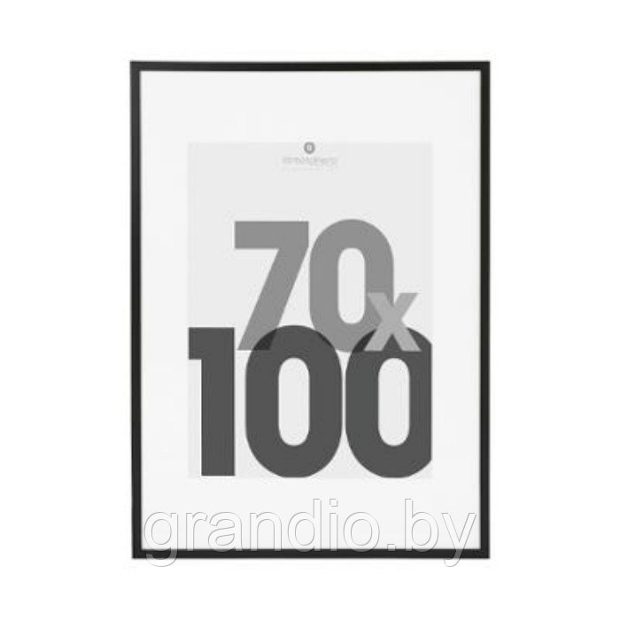 Рамка 100х70 для постера алюминиевая черная багет 9мм