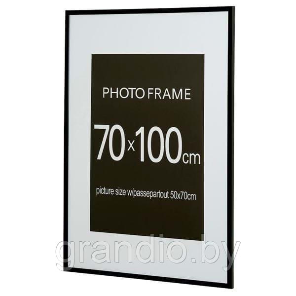 Рамка 100х70 для постера алюминиевая черная багет 9мм - фото 3 - id-p142388795