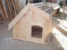 Будка для собаки деревянная "Собачий Домик Люкс М" утепленная