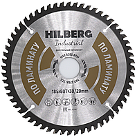 Диск пильный Hilberg Industrial ЛАМИНАТ 185*60Т*30/20 mm HL185
