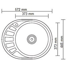 Мойка 57*45 из нержавеющей стали (глянец) Ledeme L85745-6, фото 2