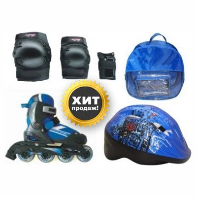 Комплект роликовых коньков Vimpex Sport PW-121A Blue - фото 1 - id-p71917061