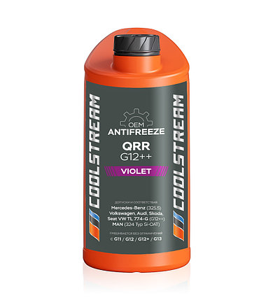 Антифриз Coolstream QRR (G12++) фиолетовый (канистра 5 кг), фото 2