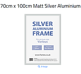 Рамка 70х100 для фото и постеров алюминиевая цвет серебро багет 9мм, фото 2