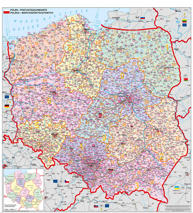 Карта Польши с держателем по почтовым кодам, фото 2