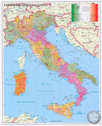 Карта Италии с держателем по почтовым кодам, фото 2