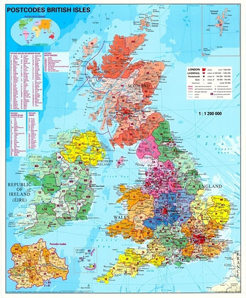 Карта Великобритании по квадратам с держателем 1400х1000 мм, фото 2