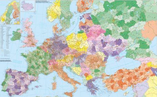 Карта Европы по квадратам с держателем 1400х1000 мм, фото 2