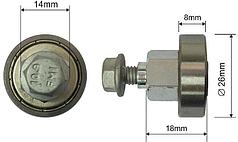 Ролик сдвижной крыши TSE Kogel, 26х8 мм, Bozamet 68.K.004