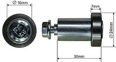 Ролик сдвижной крыши ETES, 24х7 мм, Bozamet 68.ET.008