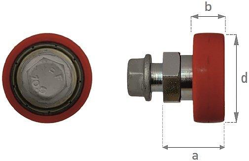 Ролик сдвижной крыши, 26x9 мм, Bozamet 68.V.014