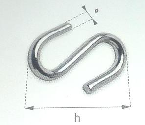 Крючок оцинкованный s-образный, Bozamet 24.40 (100 ед.), фото 2