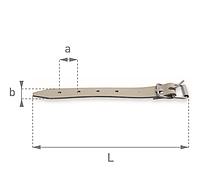 Ремешок ПВХ с пряжкой, L-200 мм, серый, Bozamet 40.200.20