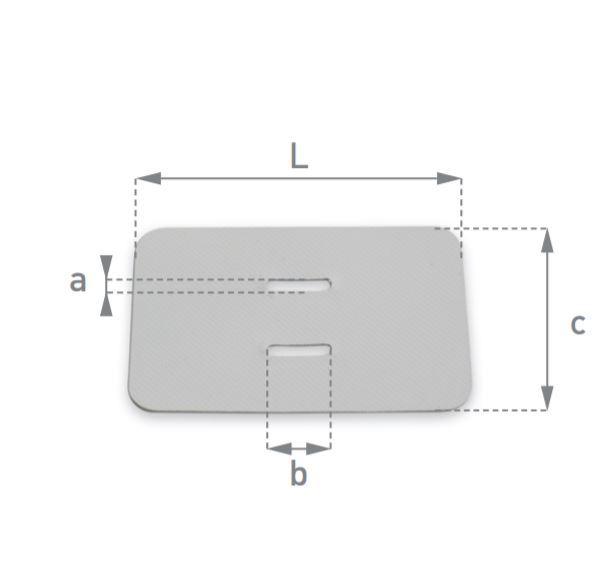 Пятак крепления ремня серый 100х70 мм, Bozamet 42.00.00